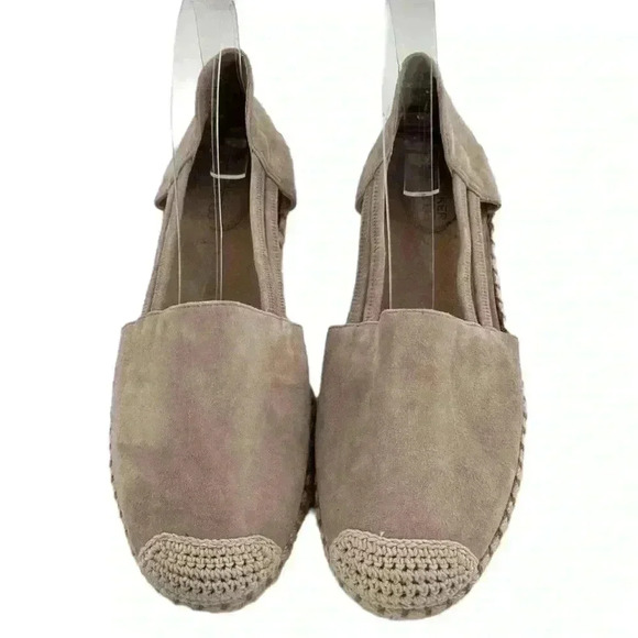 New Adam tucker flats Patton14 size 9 beige suede dorsay crocheted Espadrilles - Picture 1 of 13